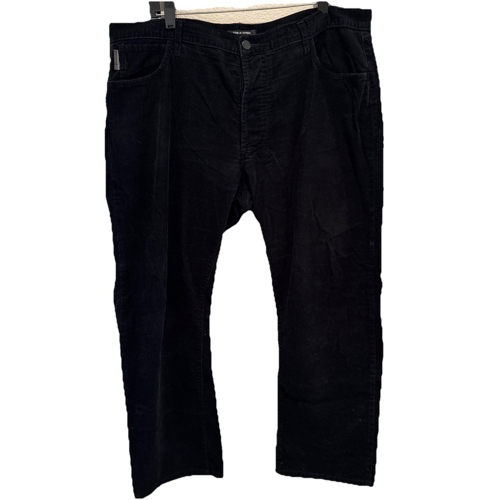 Walker Slater Mens‎ Black Cotton Corduroy Pants Trousers Size 40 X 30" 5 Pocket